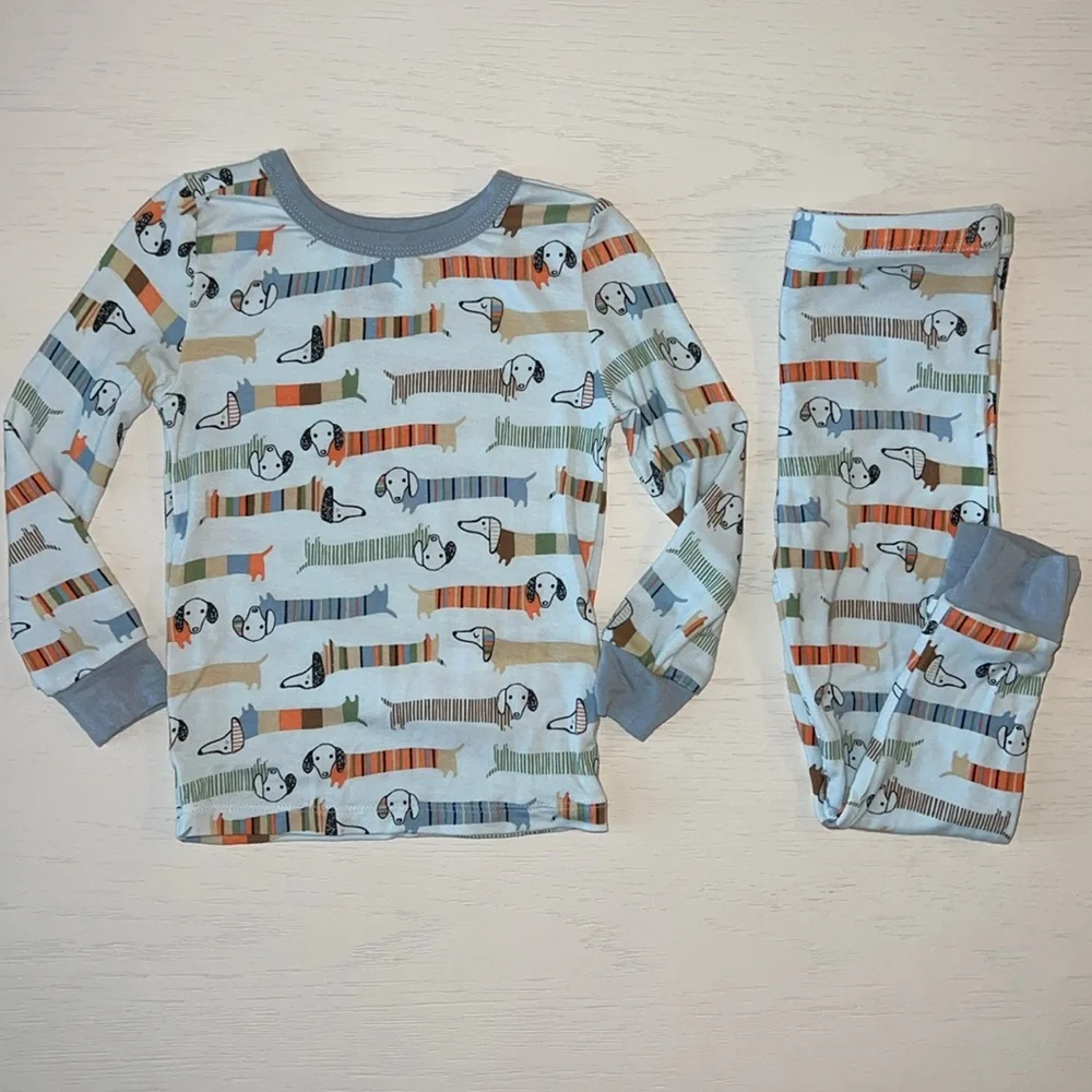 Little Me Toddler Boy Bamboo Pajamas Dachshund Dog 4T